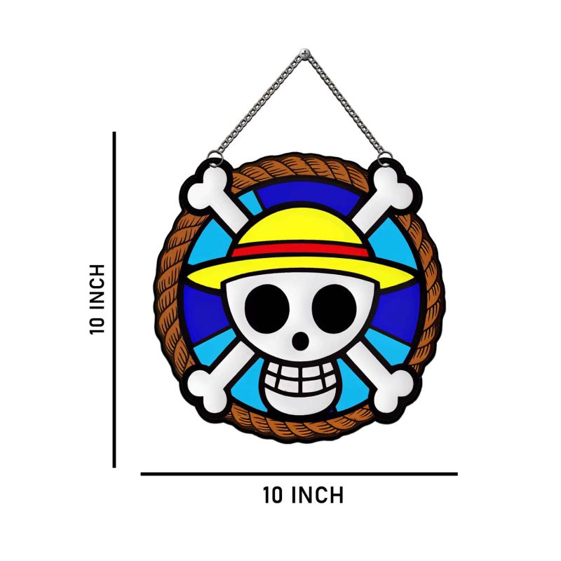 Anime Theme Wooden Wall Hanging for Kids' Bedroom, Living Room & Playrooms Birthday Return Gift For Kids & Anime Lover (One Piece369)